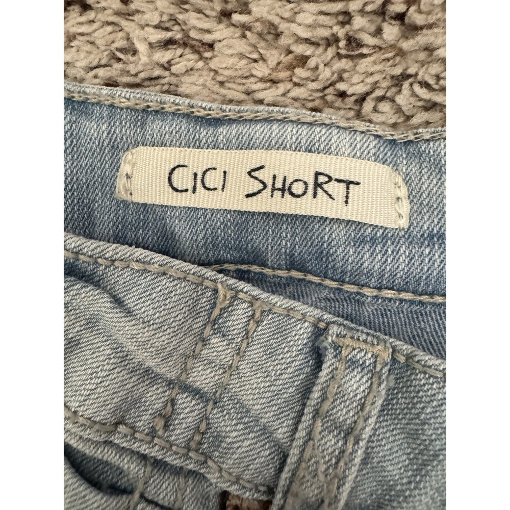 Hot Kiss Womens Junior Cici Distressed Animal Print Sequined Denim Shorts‎ Sz 13 - Picture 5 of 14